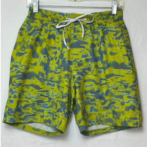 Lululemon Men's M Blue Green Channel Cross Sim Shorts 5" Inseam Athletic Gym - Picture 1 of 9
